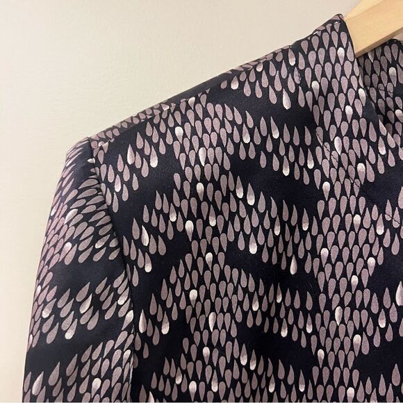 Sassoon vintage teardrop print silky long sleeve top 8 - Picture 2 of 6